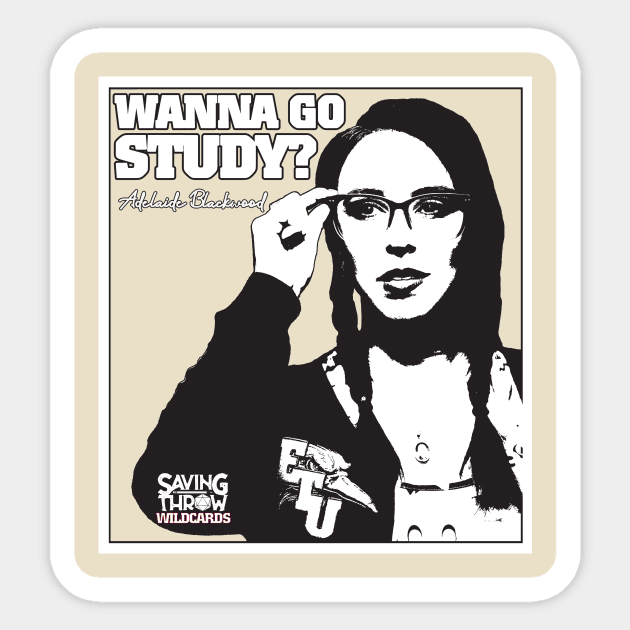 Wanna Go Study? - Wildcards RPG Sticker by Saving Throw Loot